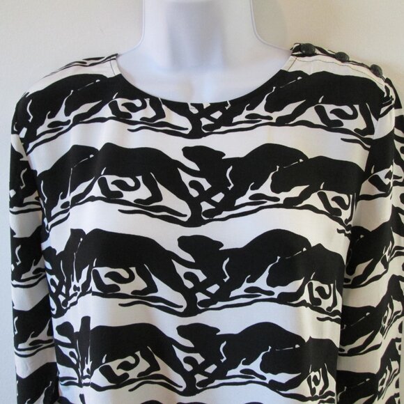 The Kooples Wild Panther Print Blouse Sz 2/M NWT - Picture 7 of 12